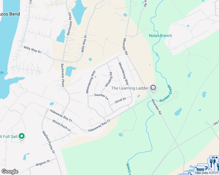 map of restaurants, bars, coffee shops, grocery stores, and more near 3003 Gallivant Drive in Granbury