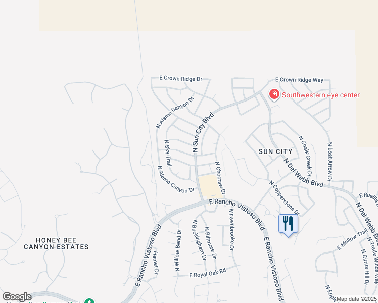 map of restaurants, bars, coffee shops, grocery stores, and more near 1029 East Boulder Pass in Oro Valley