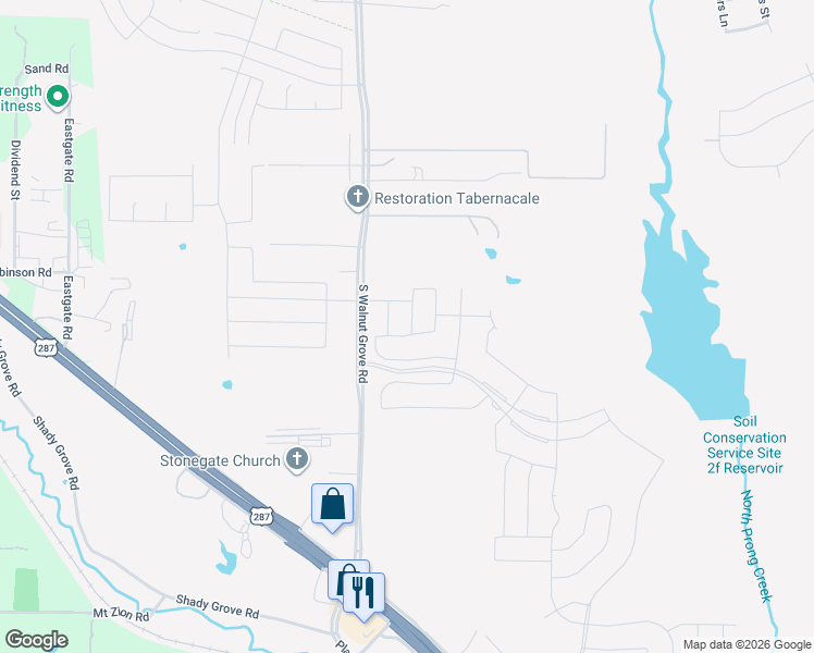 map of restaurants, bars, coffee shops, grocery stores, and more near 1223-1665 South Walnut Grove Road in Midlothian