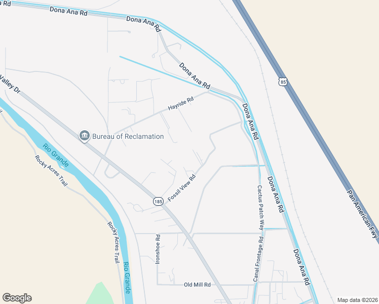 map of restaurants, bars, coffee shops, grocery stores, and more near 500 Fossil View Road in Las Cruces