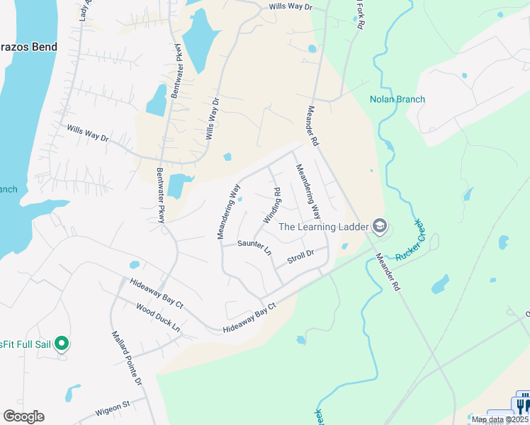 map of restaurants, bars, coffee shops, grocery stores, and more near 2702 Drift Court in Granbury