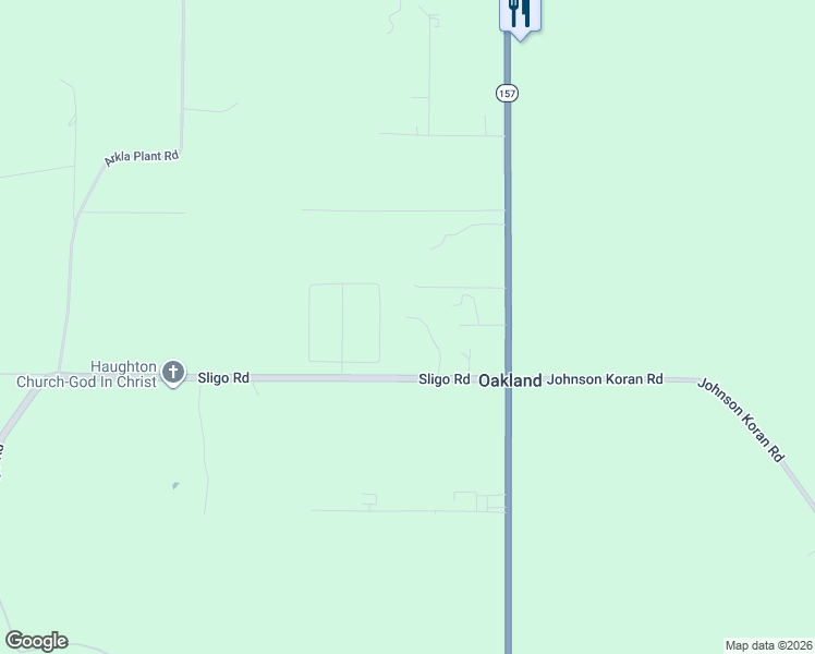 map of restaurants, bars, coffee shops, grocery stores, and more near 2160 Rodgers Lane in Haughton
