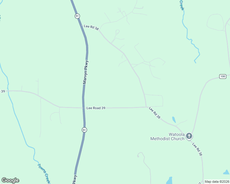 map of restaurants, bars, coffee shops, grocery stores, and more near 2343 Lee Road 39 in Opelika