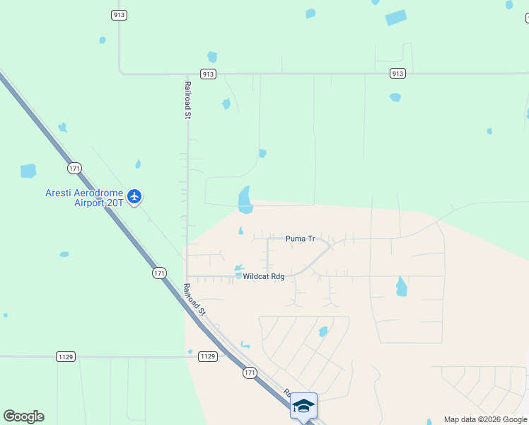 map of restaurants, bars, coffee shops, grocery stores, and more near 9816 Puma Tr in Godley