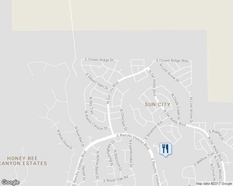map of restaurants, bars, coffee shops, grocery stores, and more near 14524 N Rock Springs Ln in Oro Valley