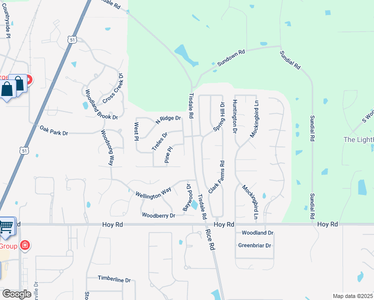 map of restaurants, bars, coffee shops, grocery stores, and more near 112 North Ridge Drive in Madison