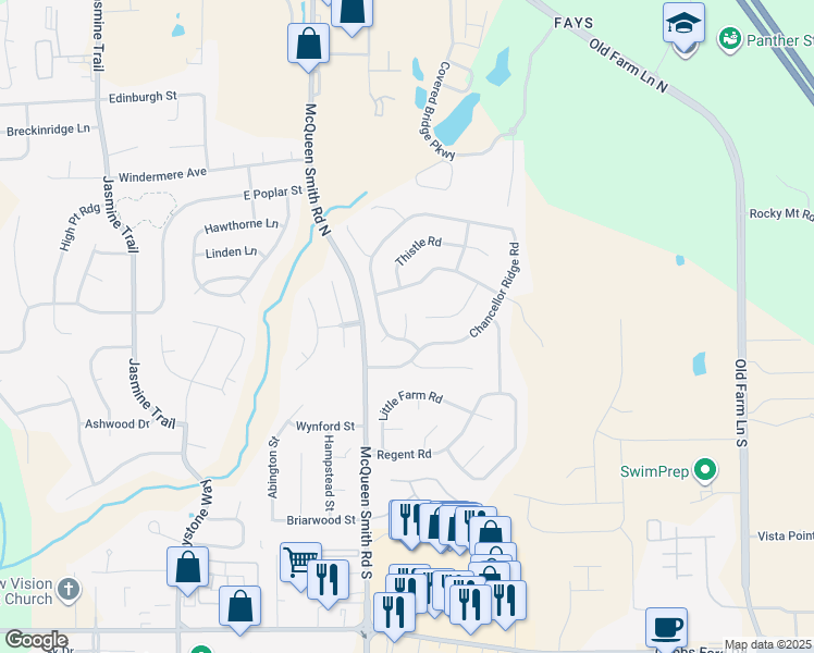map of restaurants, bars, coffee shops, grocery stores, and more near 106 Mill Ridge in Prattville