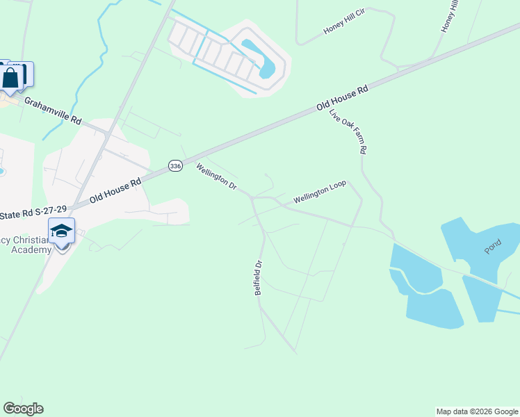 map of restaurants, bars, coffee shops, grocery stores, and more near 41 Belfield Drive in Ridgeland
