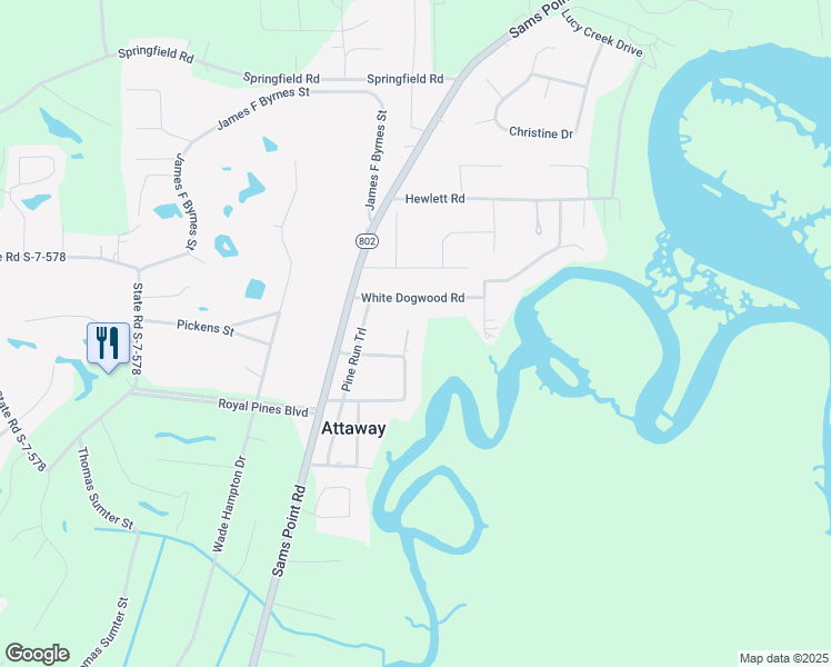 map of restaurants, bars, coffee shops, grocery stores, and more near 26 Cove Road in Beaufort