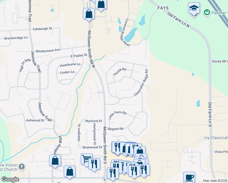 map of restaurants, bars, coffee shops, grocery stores, and more near 102-104 Mill Ridge in Prattville