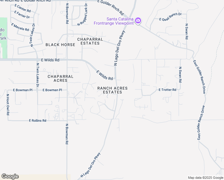 map of restaurants, bars, coffee shops, grocery stores, and more near 4135 East Trotter Place in Tucson