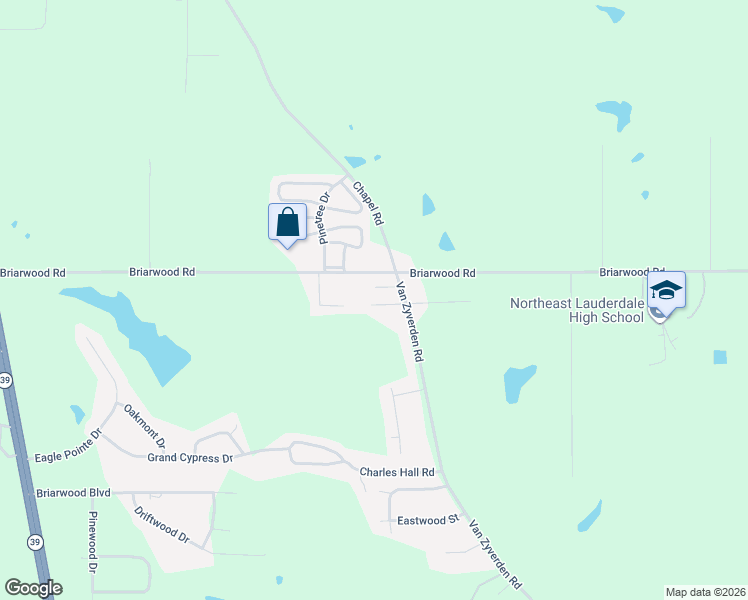 map of restaurants, bars, coffee shops, grocery stores, and more near 376 North Point Drive in Meridian