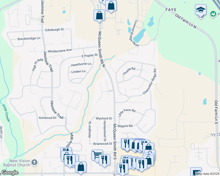 map of restaurants, bars, coffee shops, grocery stores, and more near 709 Briarcliff Place in Prattville