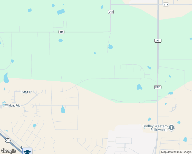 map of restaurants, bars, coffee shops, grocery stores, and more near 9436 Wildcat Ridge in Godley