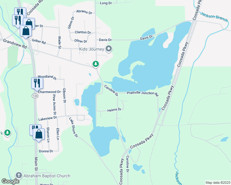map of restaurants, bars, coffee shops, grocery stores, and more near 14 Prattville Junction Road in Millbrook