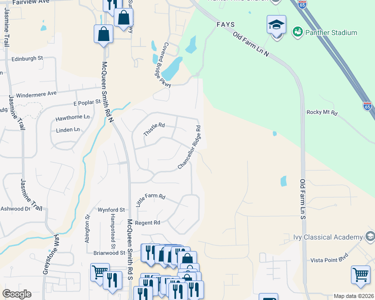 map of restaurants, bars, coffee shops, grocery stores, and more near 796 Stapleford Trail in Prattville
