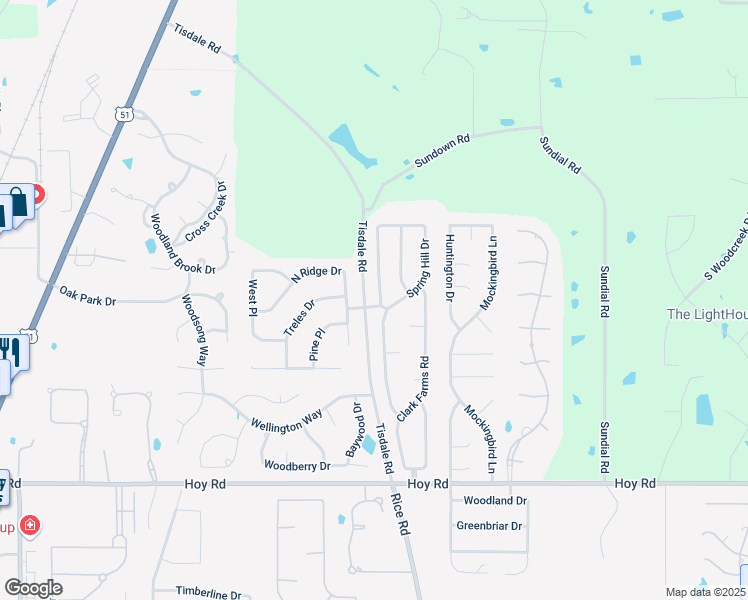 map of restaurants, bars, coffee shops, grocery stores, and more near 400 Spring Hill Drive in Madison