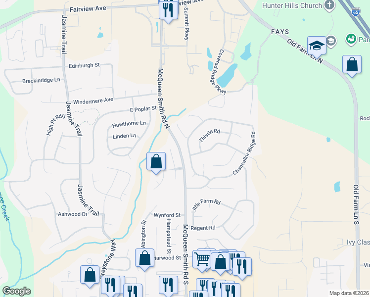 map of restaurants, bars, coffee shops, grocery stores, and more near 2157 Chancellor Ridge Road in Prattville