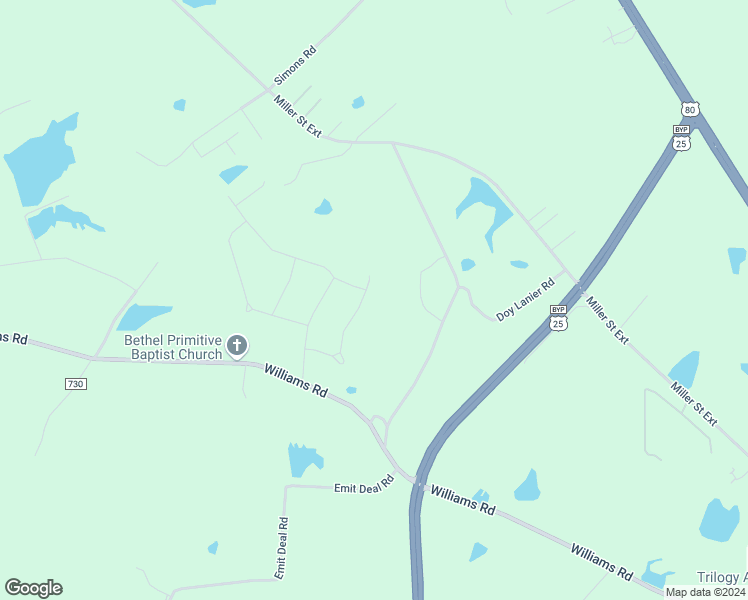 map of restaurants, bars, coffee shops, grocery stores, and more near 4024 Carolina Trail in Statesboro