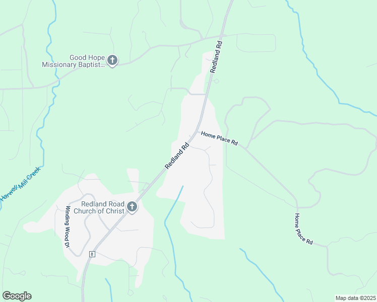 map of restaurants, bars, coffee shops, grocery stores, and more near 2834 Redland Road in Wetumpka