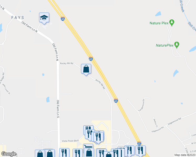 map of restaurants, bars, coffee shops, grocery stores, and more near 2381 Rocky Mount Road in Prattville