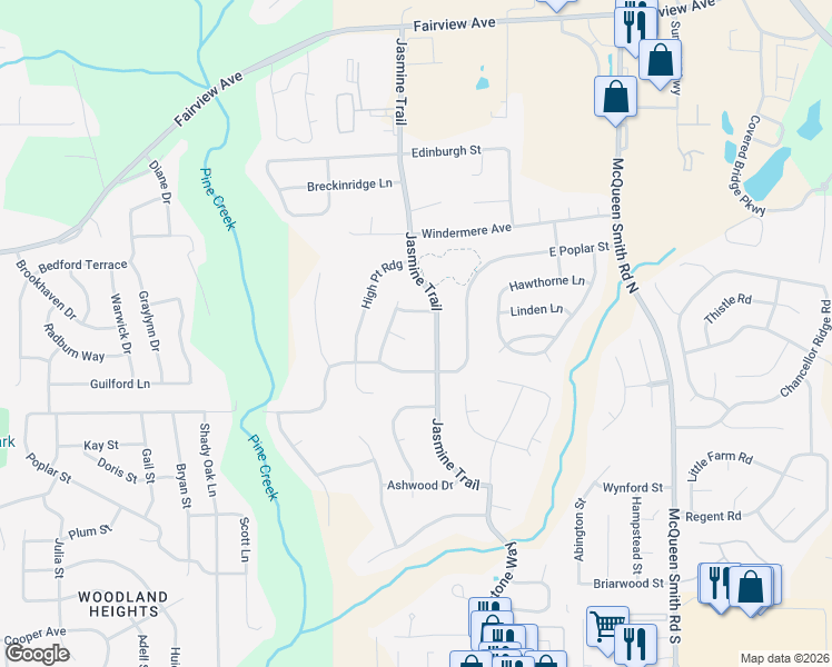 map of restaurants, bars, coffee shops, grocery stores, and more near 105 Scarlet Oak Court in Prattville