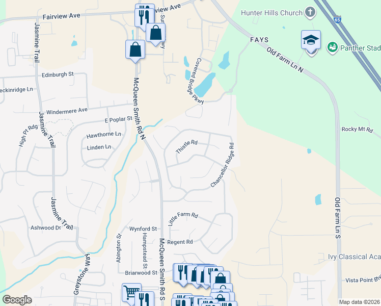 map of restaurants, bars, coffee shops, grocery stores, and more near 787 Stapleford Trail in Prattville