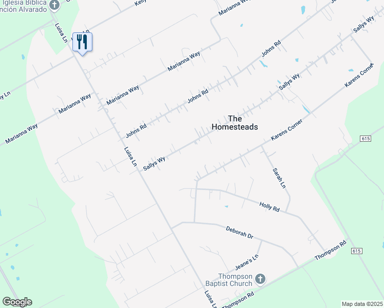 map of restaurants, bars, coffee shops, grocery stores, and more near 8804 Sallys Way in Alvarado