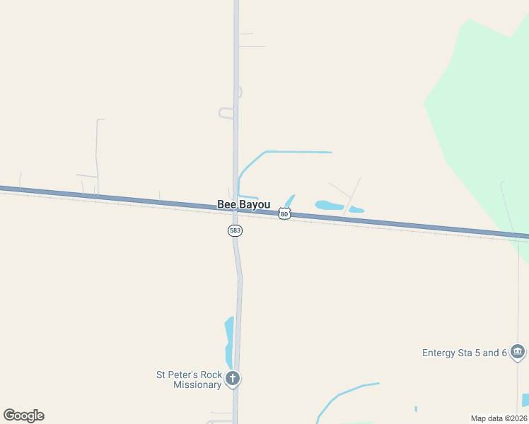 map of restaurants, bars, coffee shops, grocery stores, and more near U.S. 80 in Rayville