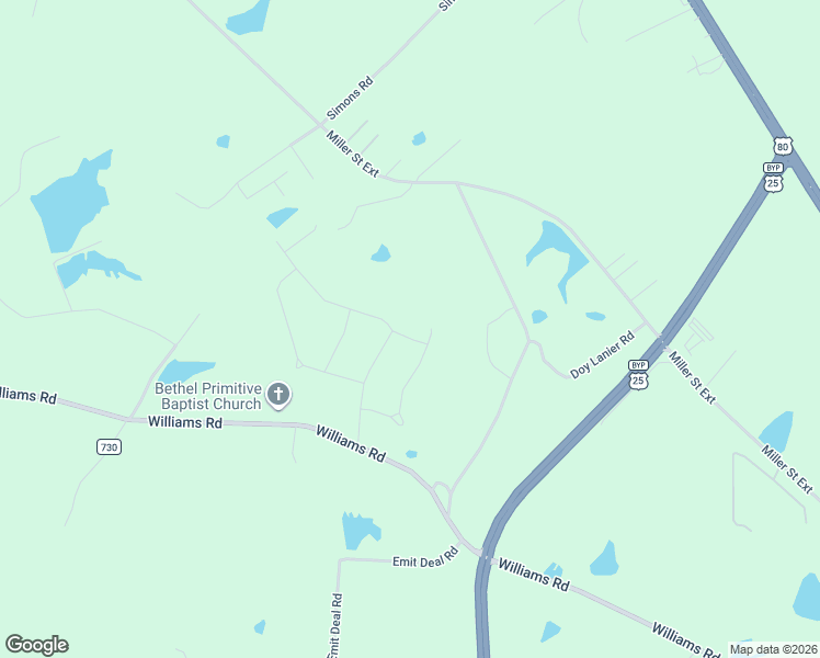 map of restaurants, bars, coffee shops, grocery stores, and more near 5002 Addison Trail in Statesboro