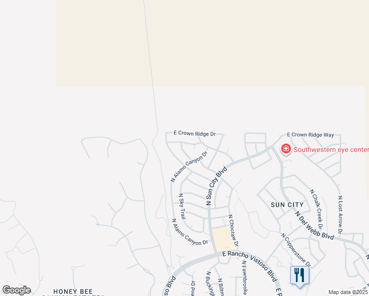 map of restaurants, bars, coffee shops, grocery stores, and more near 14720 North Palm Ridge Drive in Oro Valley