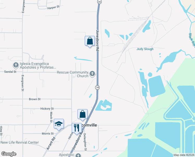 map of restaurants, bars, coffee shops, grocery stores, and more near 1940 Jonesboro Road in West Monroe