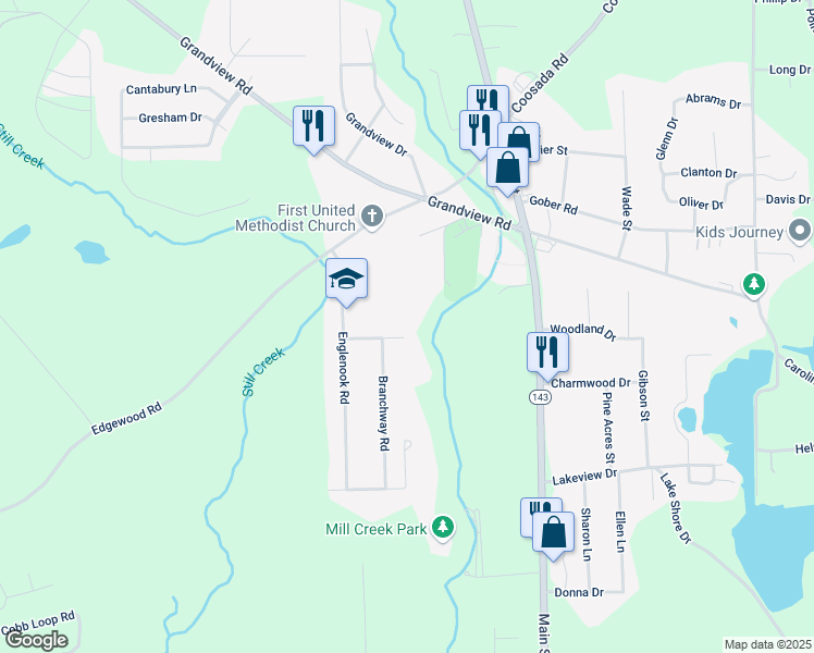 map of restaurants, bars, coffee shops, grocery stores, and more near 3335 Pinebrook Lane in Millbrook