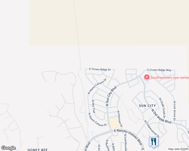 map of restaurants, bars, coffee shops, grocery stores, and more near 14720 North Palm Ridge Drive in Oro Valley