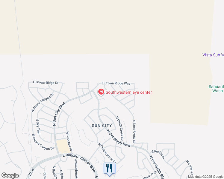 map of restaurants, bars, coffee shops, grocery stores, and more near 14741 North Silver Hawk Drive in Oro Valley