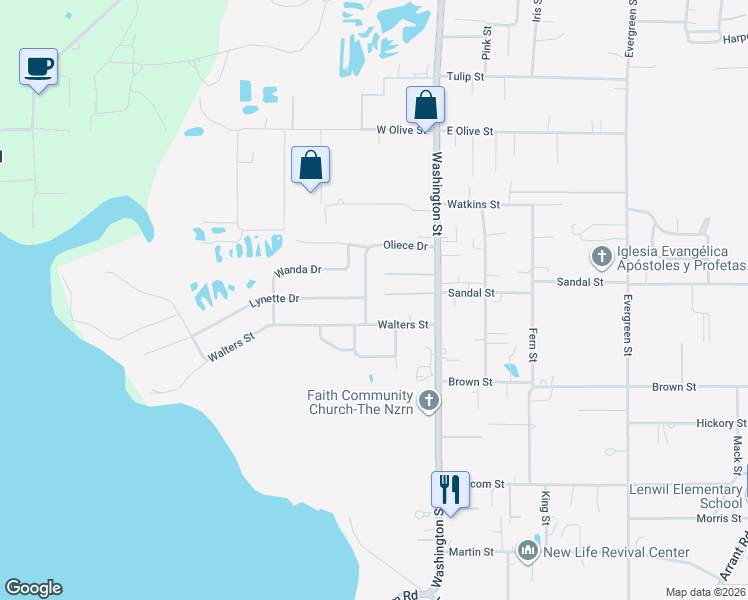 map of restaurants, bars, coffee shops, grocery stores, and more near 200 Walters St in West Monroe