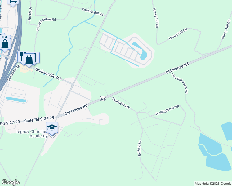 map of restaurants, bars, coffee shops, grocery stores, and more near South Carolina 336 in Ridgeland