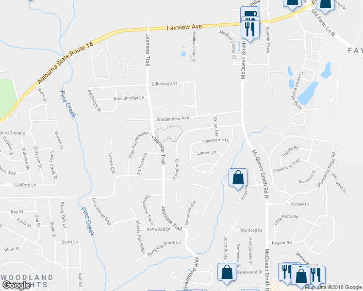 map of restaurants, bars, coffee shops, grocery stores, and more near 1056 East Poplar Street in Prattville