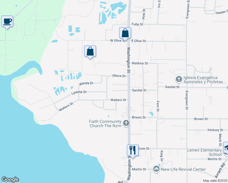 map of restaurants, bars, coffee shops, grocery stores, and more near 200 Walters St in West Monroe