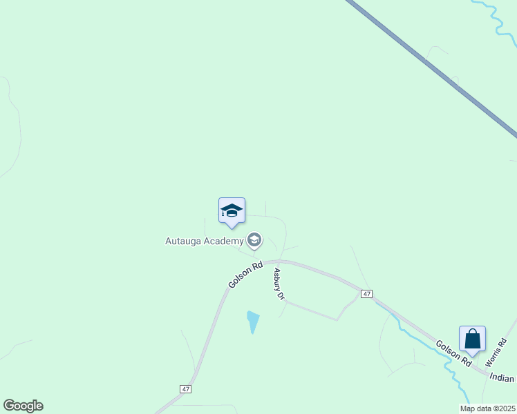 map of restaurants, bars, coffee shops, grocery stores, and more near 414 Lower Gainsville Road in Prattville