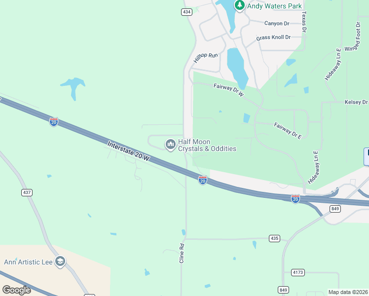 map of restaurants, bars, coffee shops, grocery stores, and more near 14226 County Road 434 in Lindale