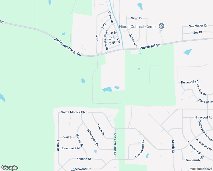 map of restaurants, bars, coffee shops, grocery stores, and more near 6703 Jefferson Paige Road in Shreveport