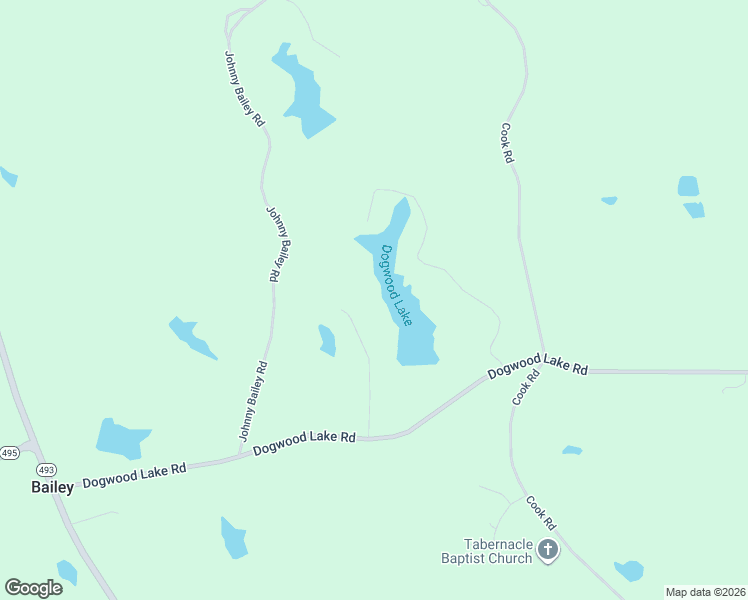 map of restaurants, bars, coffee shops, grocery stores, and more near 3068 Dogwood Lake Road in Bailey