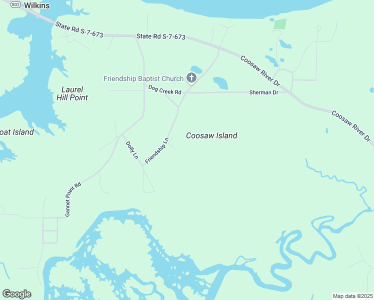 map of restaurants, bars, coffee shops, grocery stores, and more near 30 Amelly Drive in Beaufort