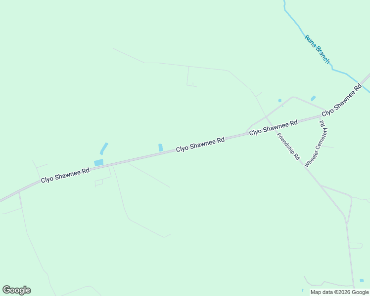 map of restaurants, bars, coffee shops, grocery stores, and more near 1710 Clyo Shawnee Road in Clyo