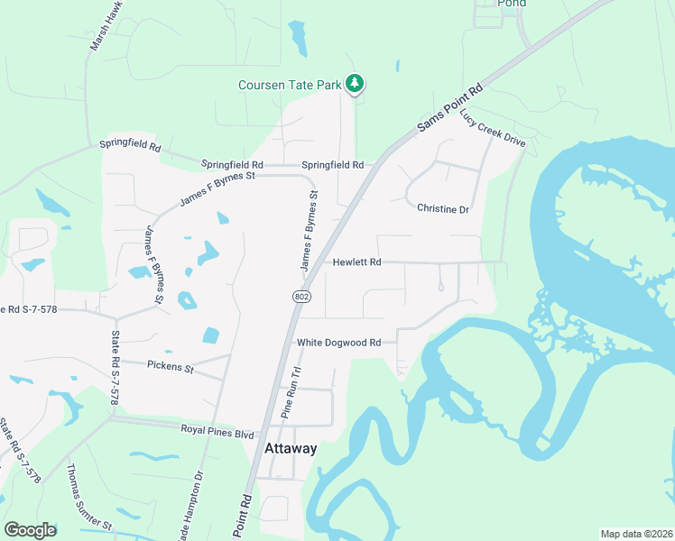 map of restaurants, bars, coffee shops, grocery stores, and more near 6 Hewlett Rd in Beaufort