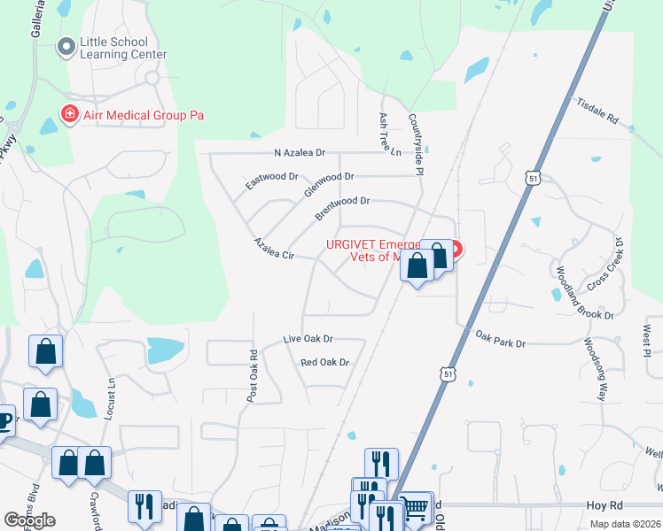 map of restaurants, bars, coffee shops, grocery stores, and more near 74 Camellia Ln in Madison