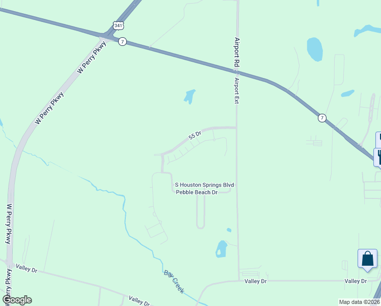map of restaurants, bars, coffee shops, grocery stores, and more near 1501 Quail Run Lane in Perry