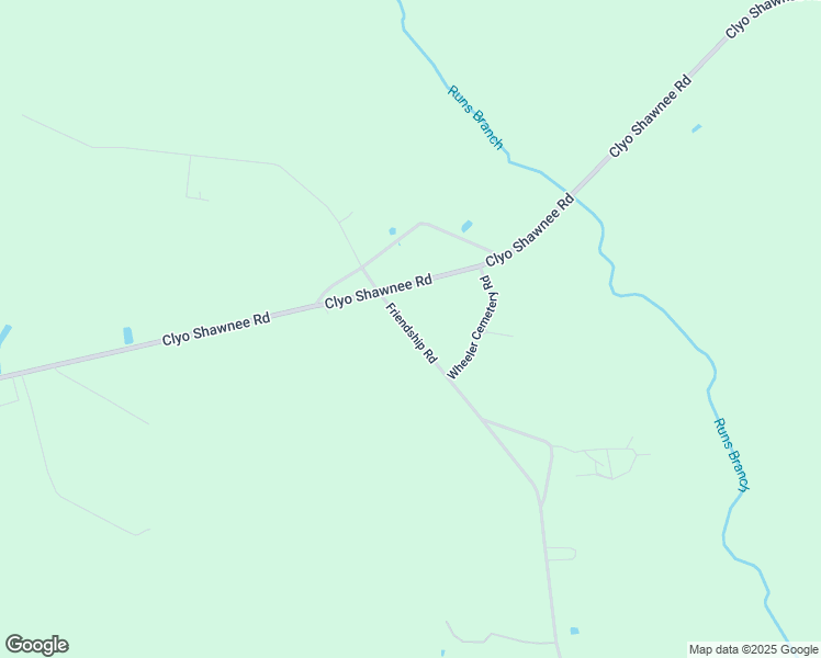 map of restaurants, bars, coffee shops, grocery stores, and more near 837 Friendship Road in Clyo