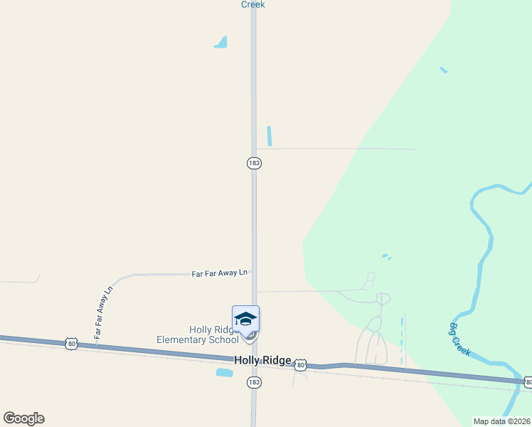 map of restaurants, bars, coffee shops, grocery stores, and more near 2185 Louisiana 183 in Rayville